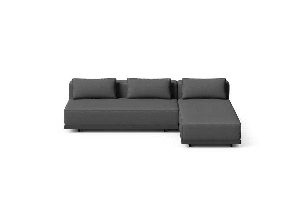 Workaround Chaise Sofa – Charcoal | Sunbrella Nurture Charcoal / Cushion – image 2