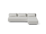 Workaround Chaise Sofa – White | Sunbrella Nurture Pebble / Cushion – image 2