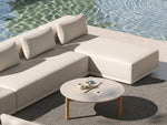 Workaround Chaise Sofa – White | Sunbrella Nurture Pebble / Cushion – image 8
