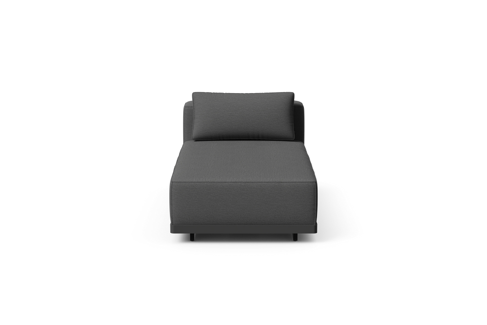 Workaround Chaise – Charcoal | Sunbrella Nurture Charcoal / Cushion – image 2
