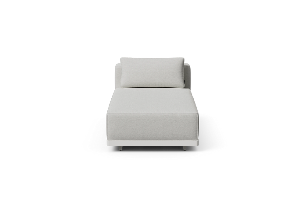 Workaround Chaise – White | Sunbrella Nurture Pebble / Cushion – image 2