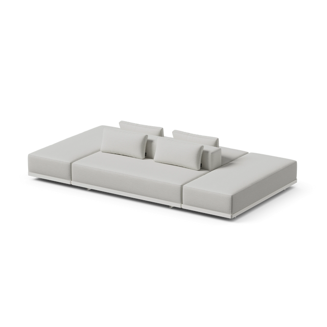 Workaround Island - White | Sunbrella Nurture Pebble / Cushion