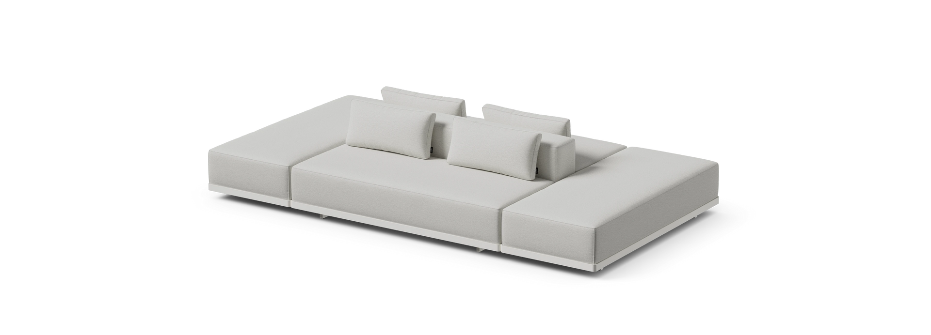 Workaround Island - White | Sunbrella Nurture Pebble / Cushion