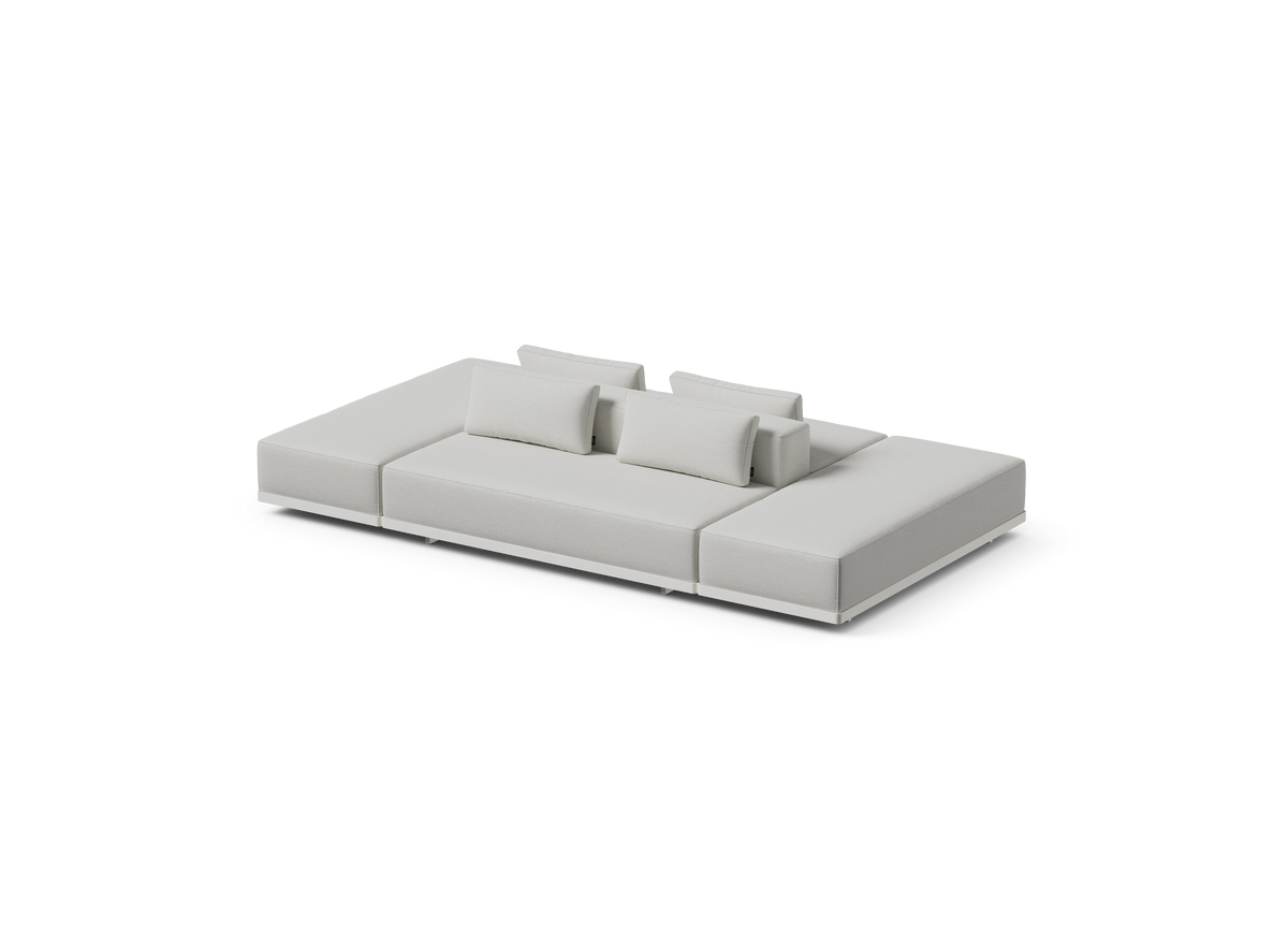 Workaround Island - White | Sunbrella Nurture Pebble / Cushion