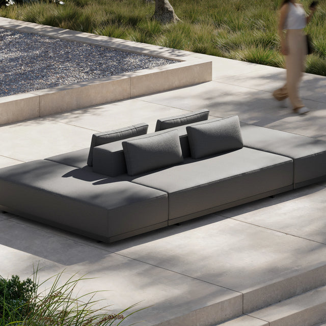 Workaround Island - White | Sunbrella Nurture Pebble / Cushion, alternate view