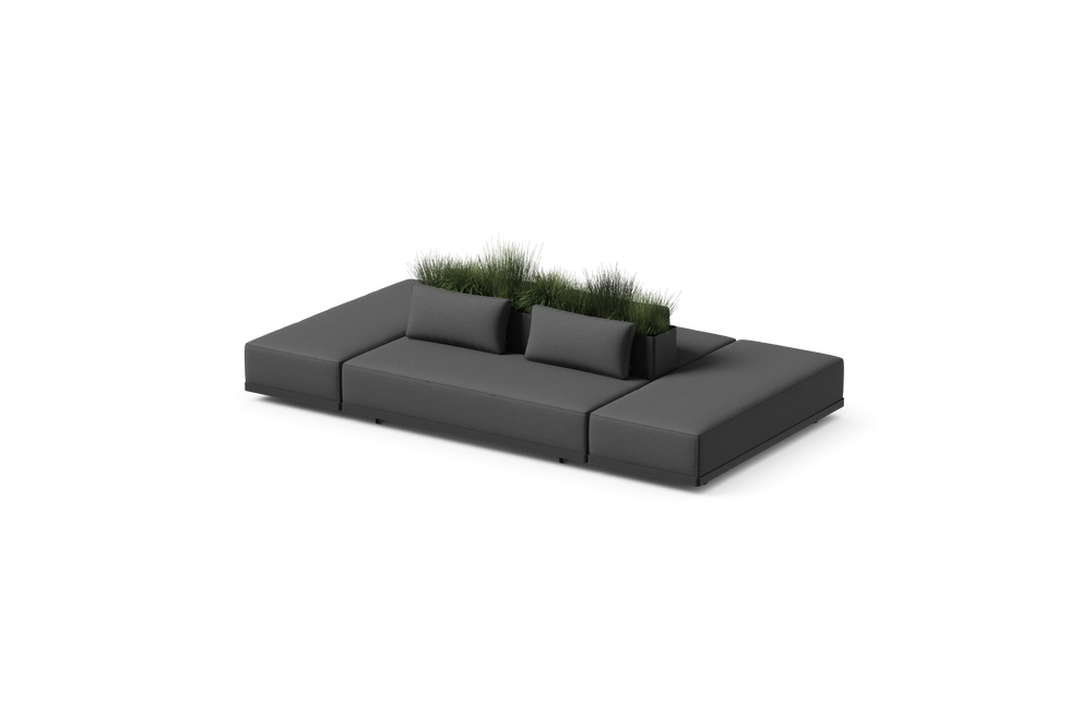 Workaround Island – Charcoal | Sunbrella Nurture Charcoal / Planter – image 1