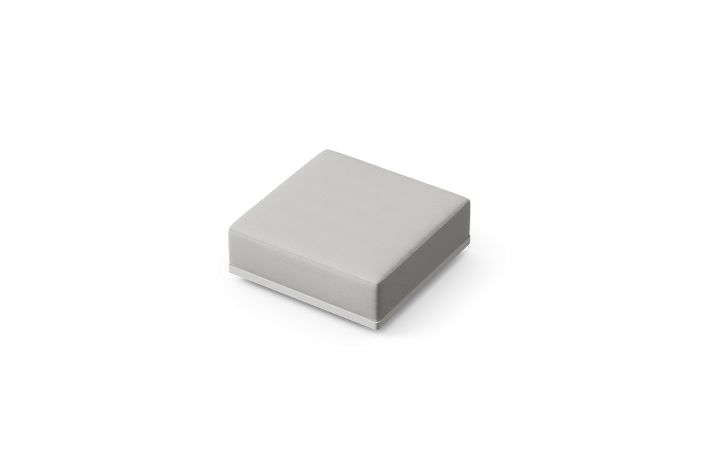 Workaround Ottoman – White | Sunbrella Nurture Pebble – image 3