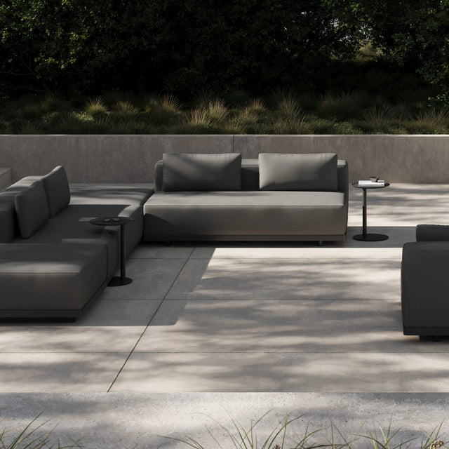 Workaround Sectional - White | Sunbrella Nurture Pebble / L-Shape / Planter, alternate view