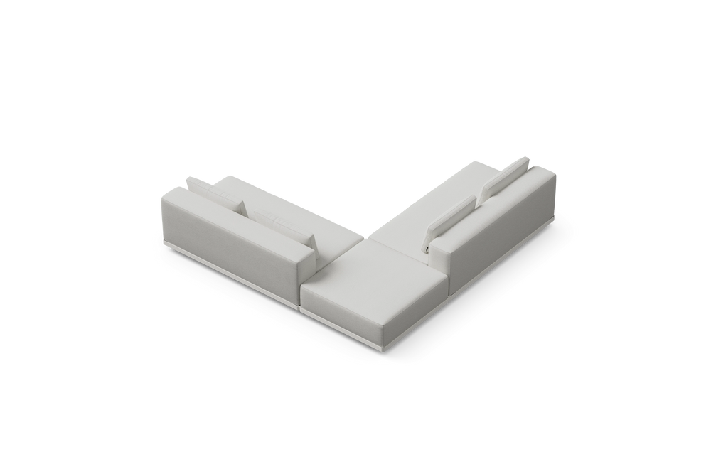 Workaround Sectional – White | Sunbrella Nurture Pebble / L-Shape / Cushion – image 5