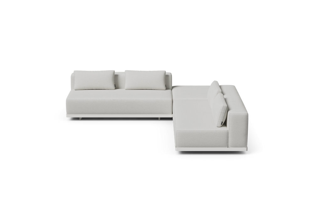 Workaround Sectional – White | Sunbrella Nurture Pebble / L-Shape / Cushion – image 2