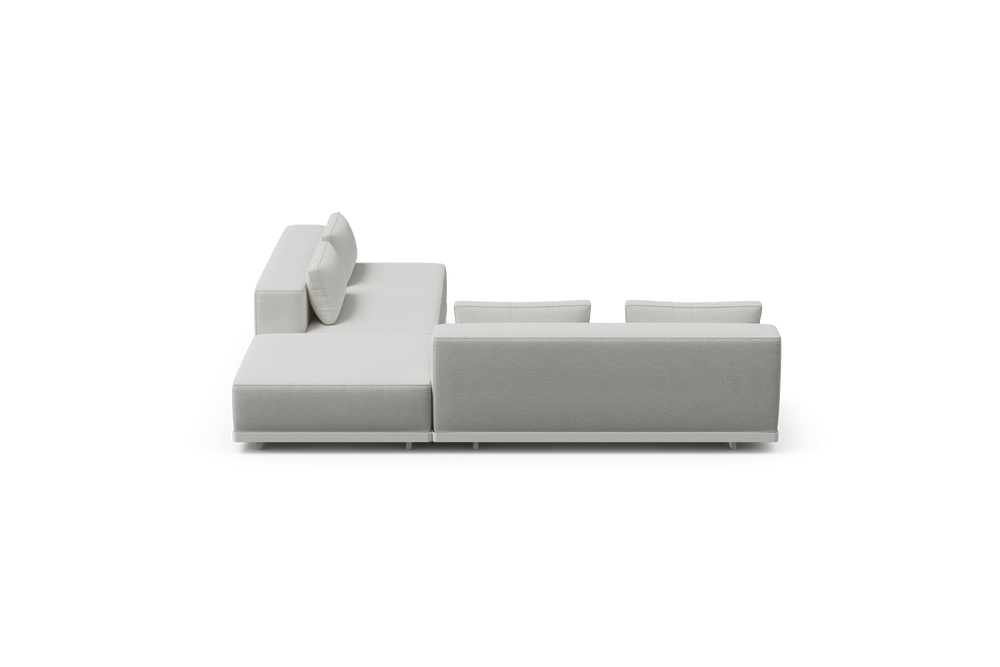 Workaround Sectional – White | Sunbrella Nurture Pebble / L-Shape / Cushion – image 4