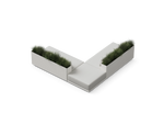 Workaround Sectional – White | Sunbrella Nurture Pebble / L-Shape / Planter – image 5