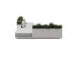 Workaround Sectional – White | Sunbrella Nurture Pebble / L-Shape / Planter – image 4