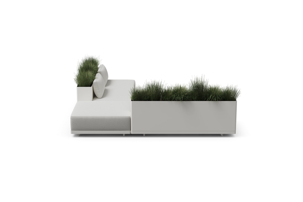 Workaround Sectional – White | Sunbrella Nurture Pebble / L-Shape / Planter – image 4