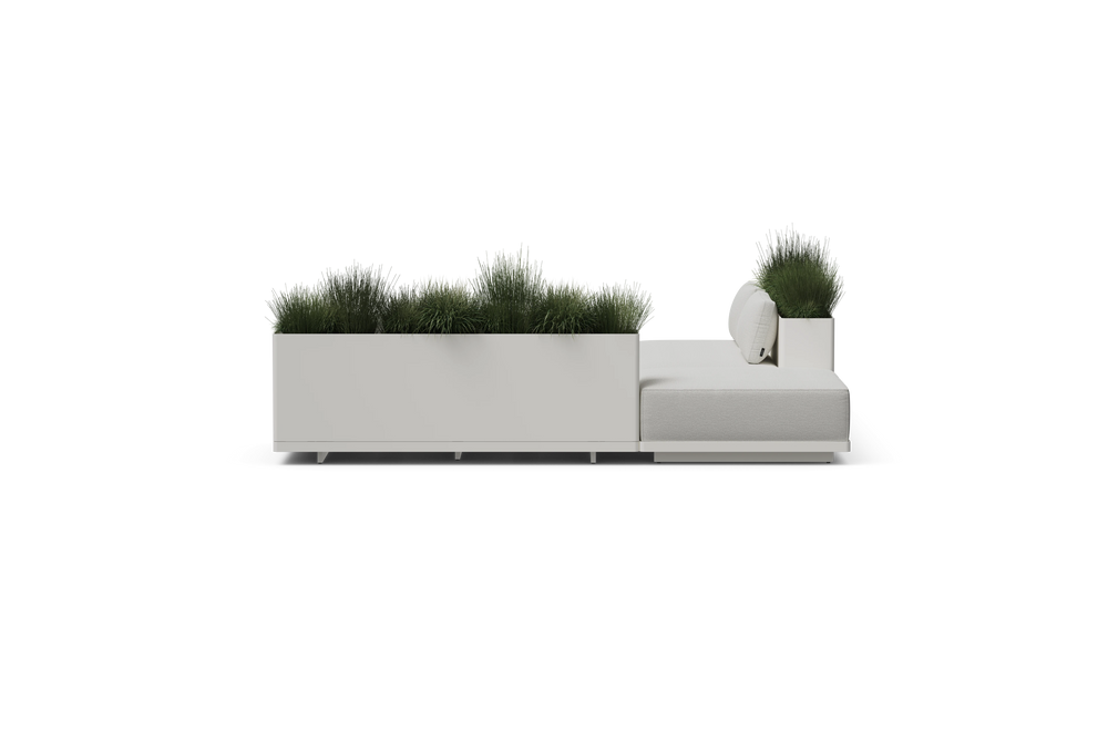 Workaround Sectional – White | Sunbrella Nurture Pebble / L-Shape / Planter – image 3