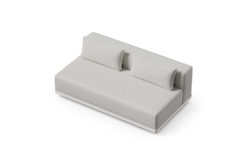 Workaround Sofa – White | Sunbrella Nurture Pebble / Cushion – image 5