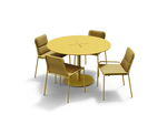 XY Dining Set, armless, in Yellow, three-quarter view