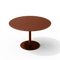 XY Round Dining Table, in Rust, front view