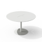 XY Round Dining Table, in White, front view