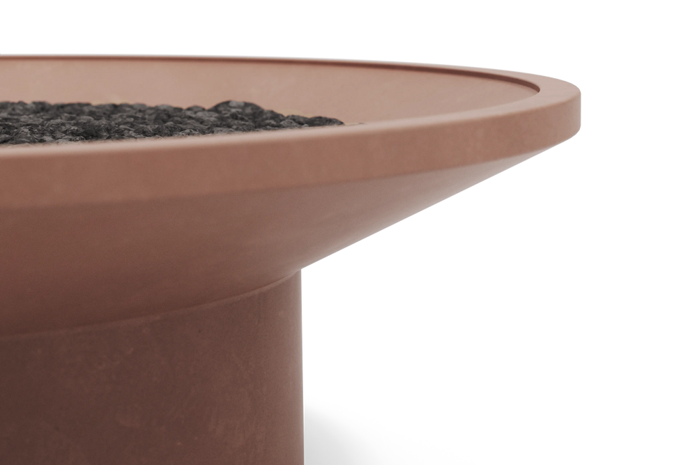Brim Fire Table - Propane, in Canyon, detail view