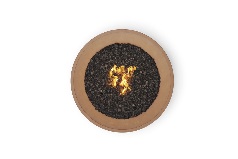 Brim Fire Table - Propane, in Canyon, overhead view