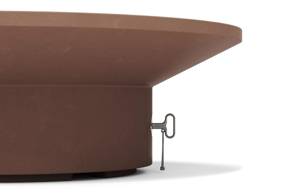 Brim Fire Table - Propane, in Canyon, profile view