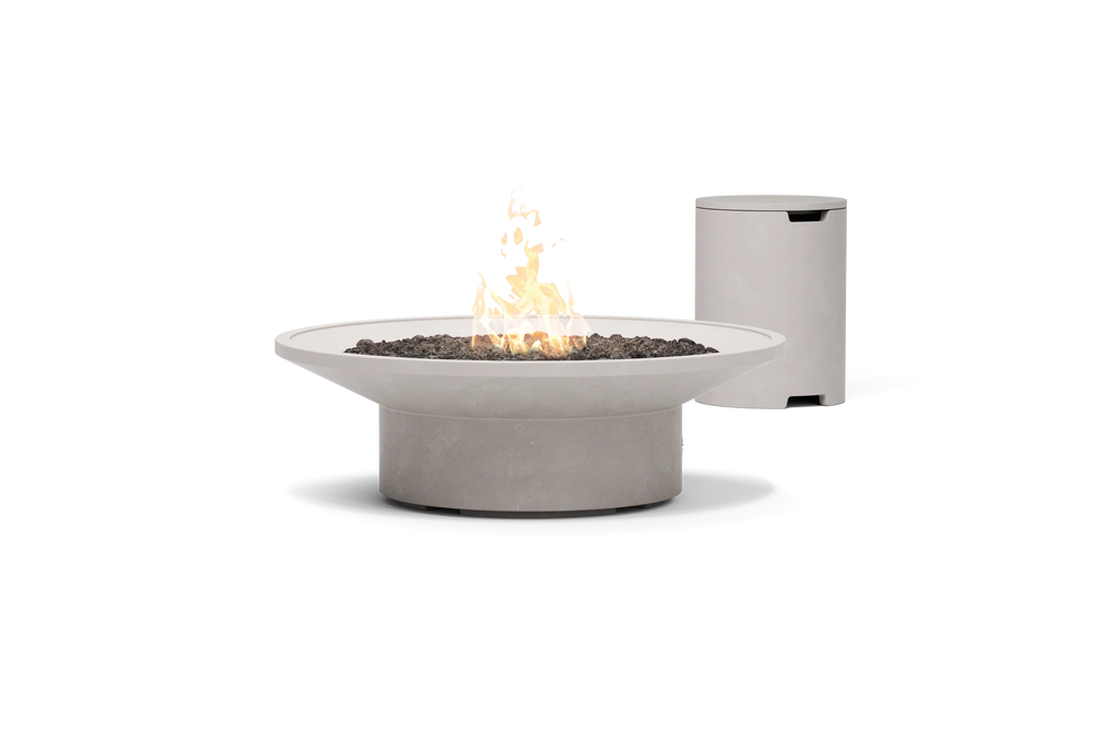 Brim Fire Table - Propane, in Stone, front view