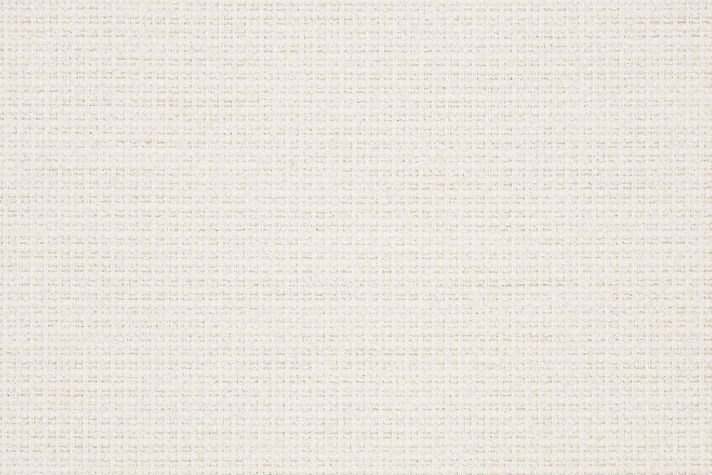 Close-up of Neighbor's Sunbrella Nurture White off-white fabric pattern with Sunbrella logo
