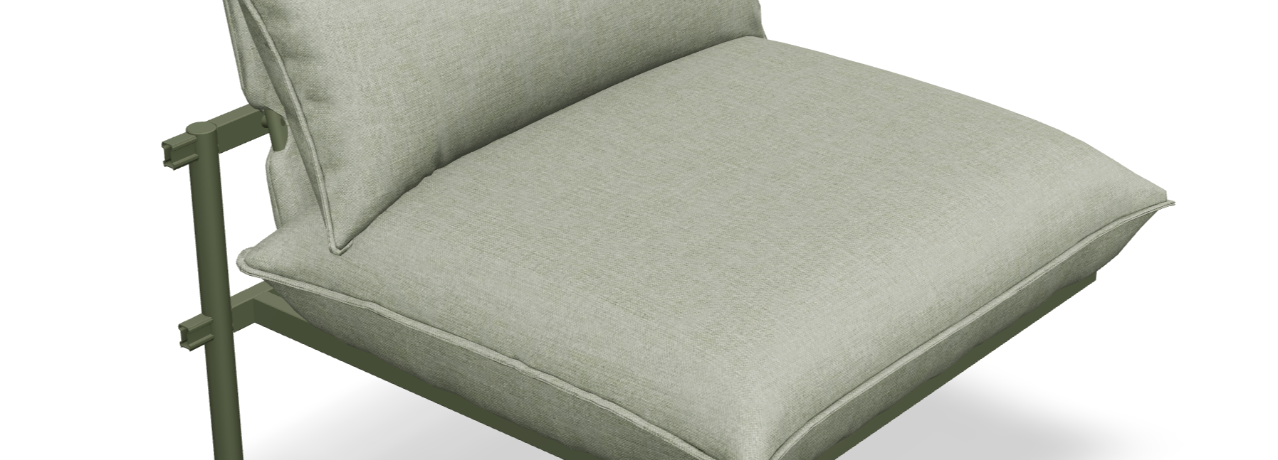 Terra Armless Module - Putty, alternate view