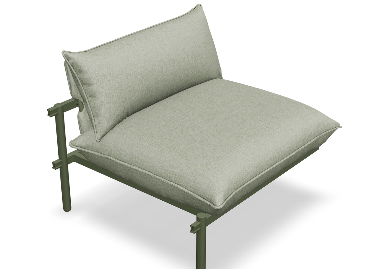 Terra Armless Module - Putty, alternate view